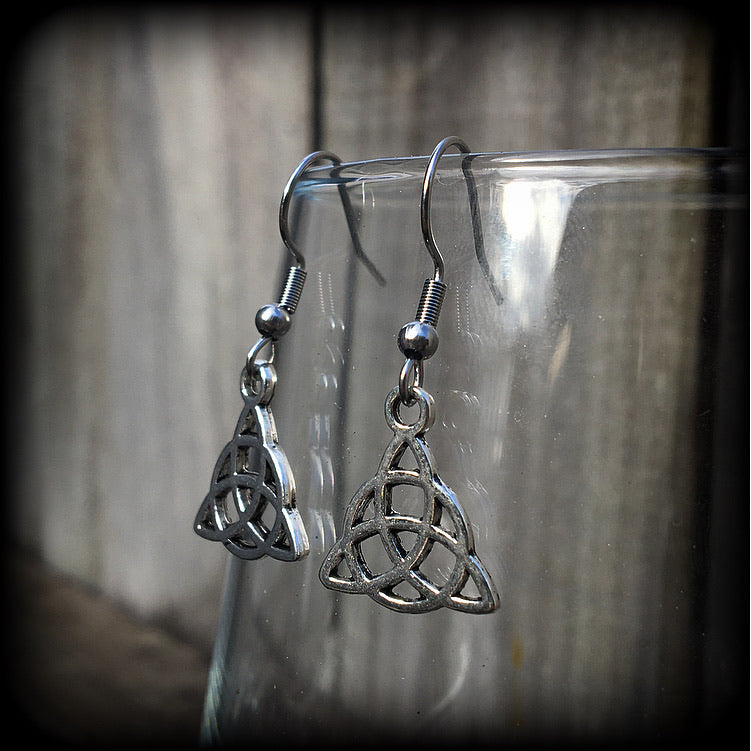 Triquetra earrings-Trinity knot earrings