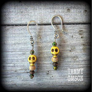 Skull earrings-Gothic earrings