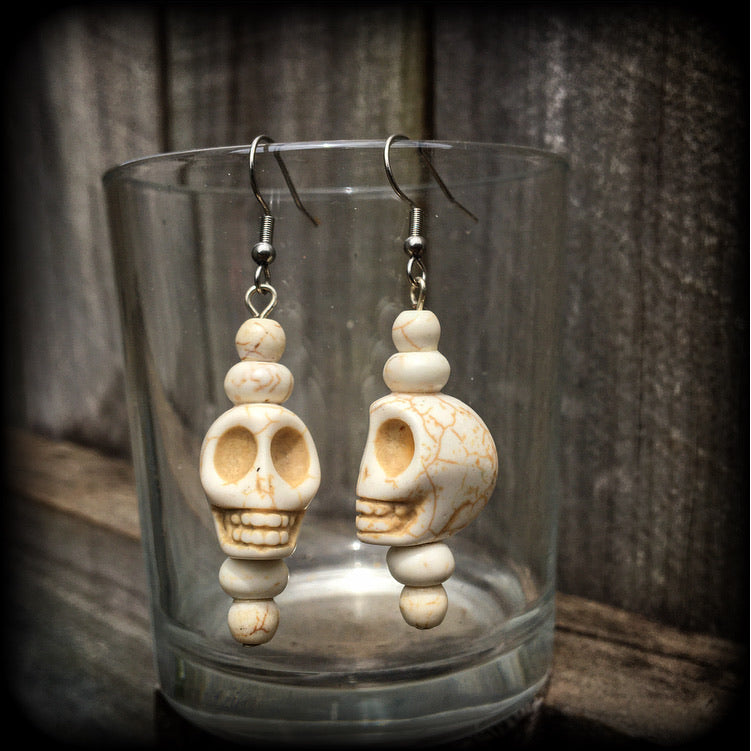 Skull earrings-Day of the Dead earrings