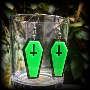 Coffin earrings-Halloween earrings