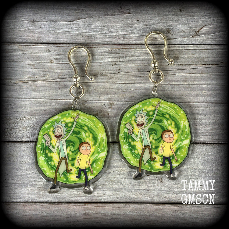 Rick and Morty earrings-Pop Culture earrings