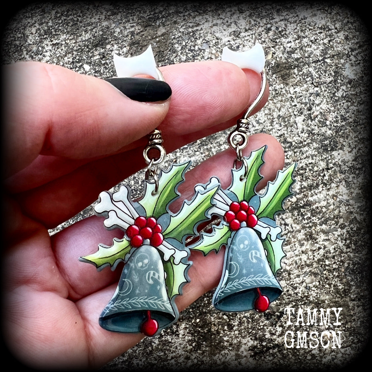 Christmas earrings-Jingle bells earrings