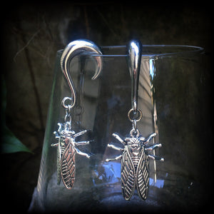 Insect ear weights Bugs ear weights Cicada ear hangers 2 gauge ear weights Stretched lobes Gauges 6g 2g 0g 00g 1/2” 9/16” 5/8” 3/4” 7/8" 1" Stretched ears Gauged ears Gauged earrings Entomology jewellery
