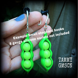 Pea Pod earrings-Pea earrings