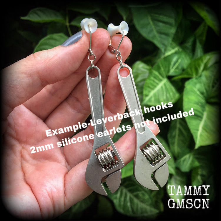 Monkey wrench earrings-Ear hangers