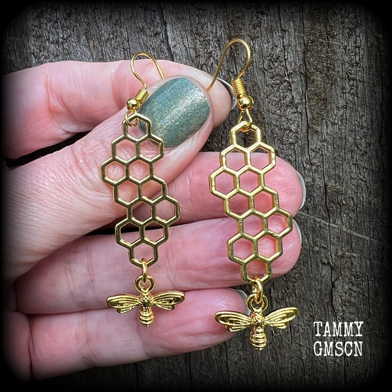 Bee earrings-Beehive earrings