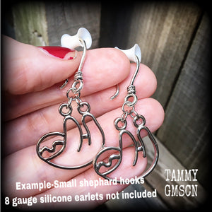 Sloth earrings-Sloth ear hangers