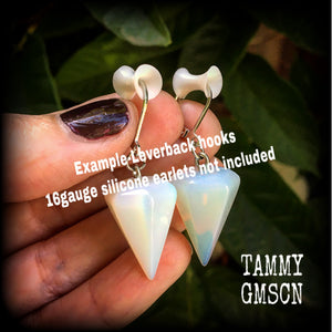 Opalite earrings-Ear hangers