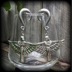 Isis gauged earrings-Egyptian earrings