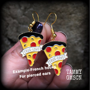 Pizza slice earrings-True love earrings