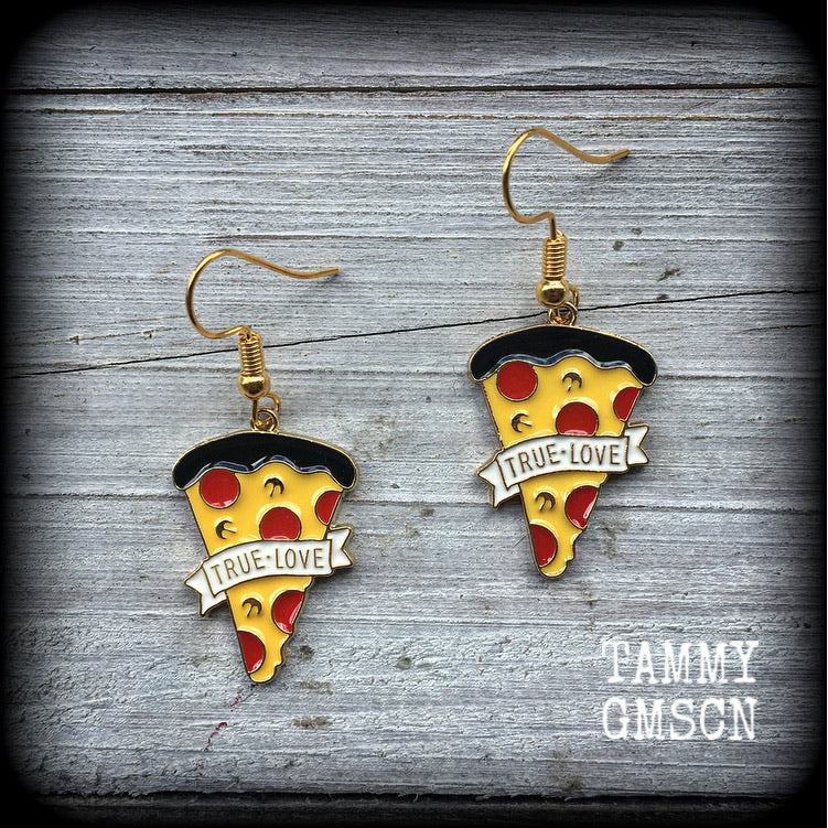 Pizza slice earrings-True love earrings