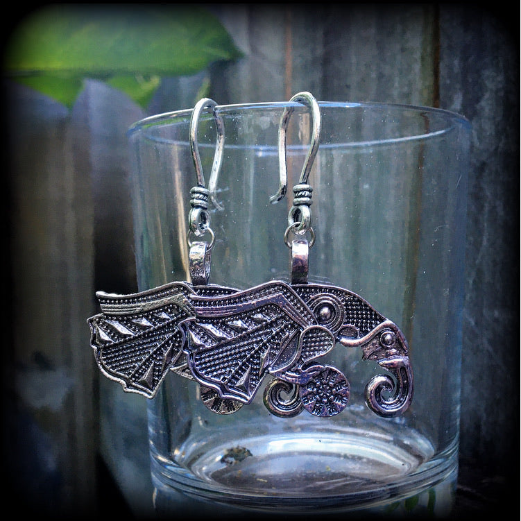 Odins raven earrings-Norse earrings