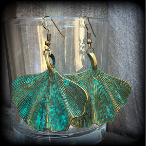 Ginkgo leaf earrings-Lotus earrings