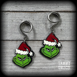 Dr Seuss Grinch earrings 