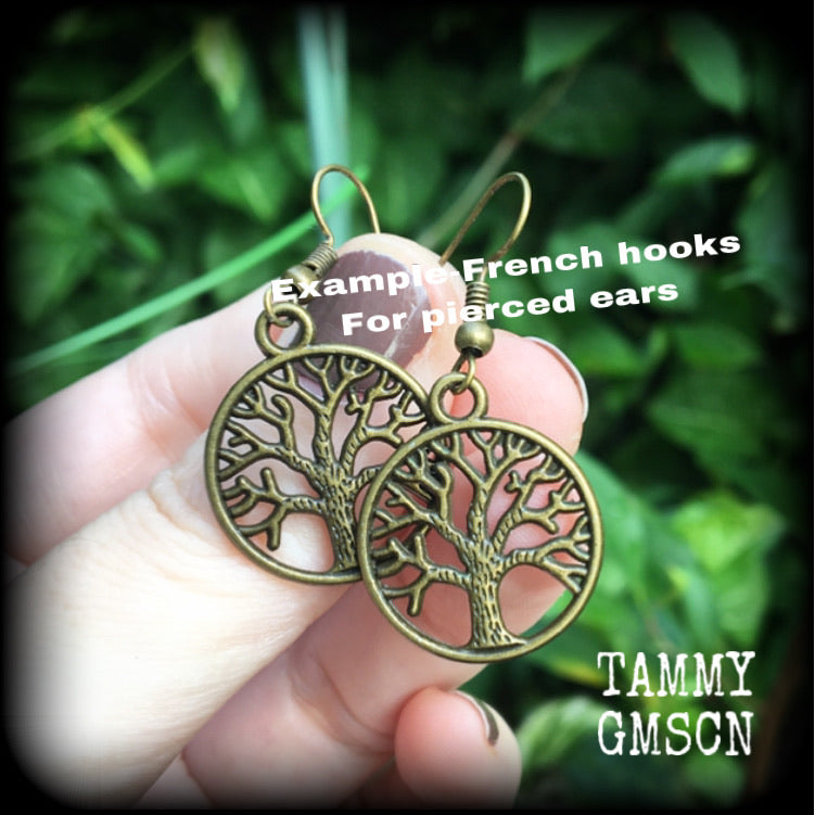 Tree of life earrings-Sacred tree earrings