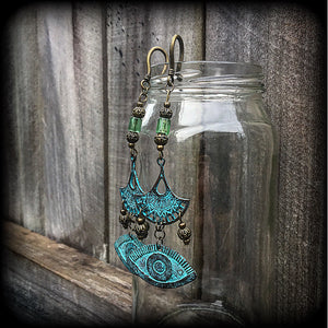 All seeing eye earrings-Sea hag earrings