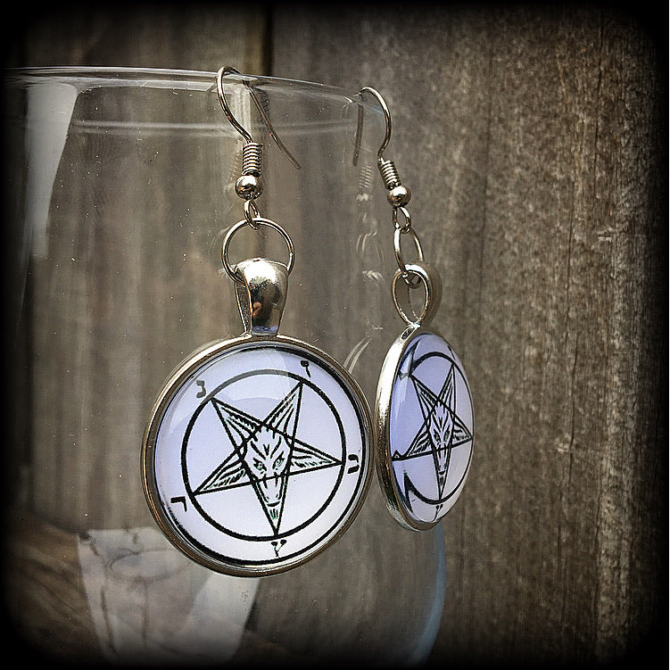 Baphomet earrings-Church of Satan earrings