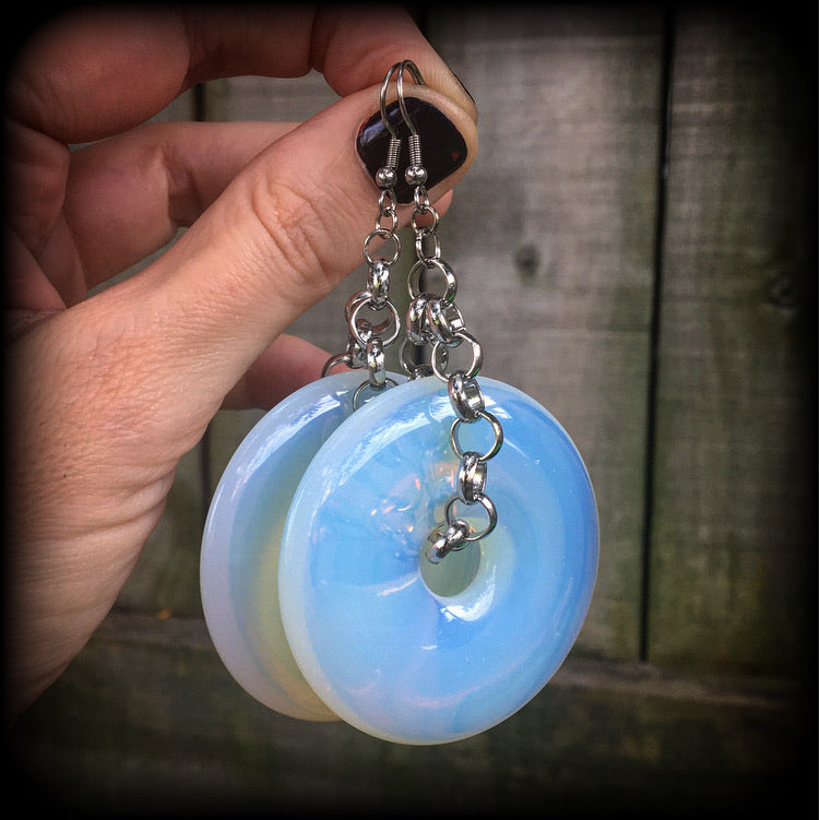 Opalite earrings-Gemstone earrings