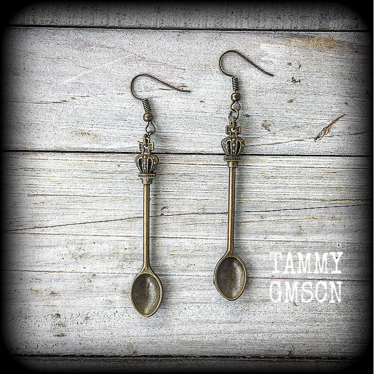 Teaspoon earrings-Cutlery jewelry