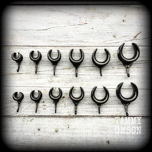 DIY gauged hooks for stretched lobes DIY hooks for ear weights DIY earrings DIY ear hangers