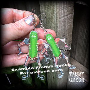 Pickle Rick earrings-Rick and Morty earrings