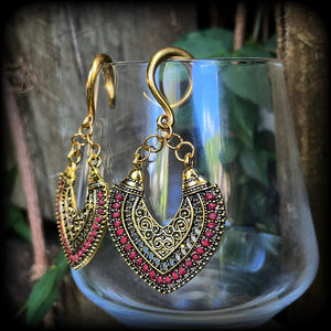 Kali Maa ethnic gauged earrings