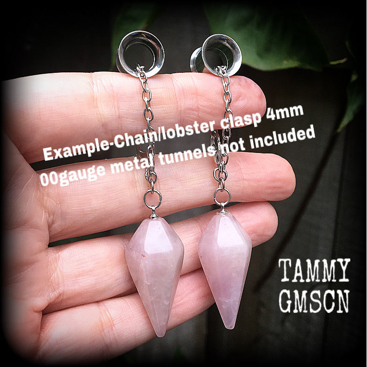 Rose Quartz earrings-Gemstone earrings