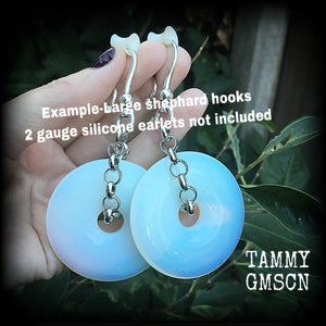 Opalite earrings-Gemstone earrings