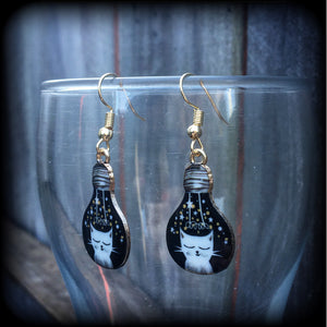 Quirky Cat earrings-Crazy Cat Lady earrings