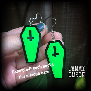 Coffin earrings-Halloween earrings