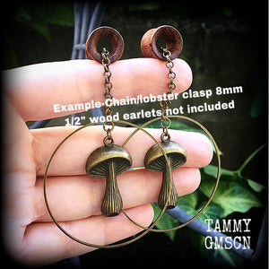 Mushroom earrings-Alice in Wonderland ear hangers