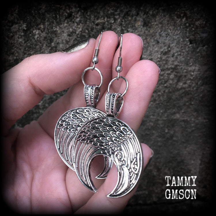 Odins raven earrings-Viking earrings
