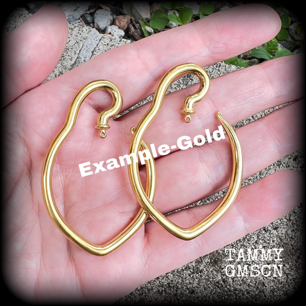 Rose gold DIY tear drop hooks for ear hangers and ear weights