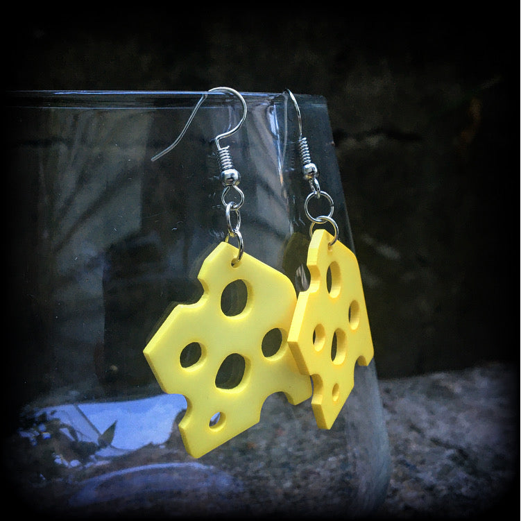 Swiss cheese earrings