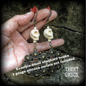 Erzulie earrings-Skull earrings