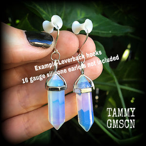 Opalite earrings-Ear hangers