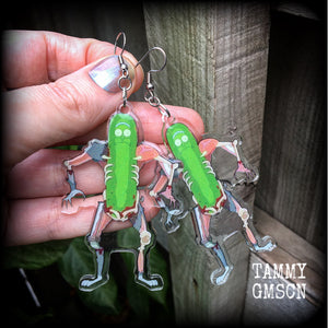 Pickle Rick earrings-Rick and Morty earrings