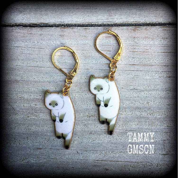 Cat earrings-Crazy Cat Lady earrings