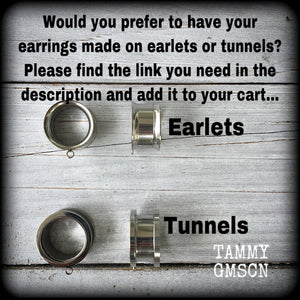 Vajra dagger ear weights-Gauged earrings