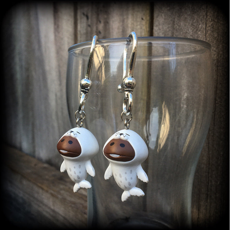 Nameko earrings-Mushroom earrings