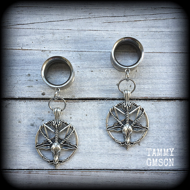 Sigil of Baphomet tunnel earrings