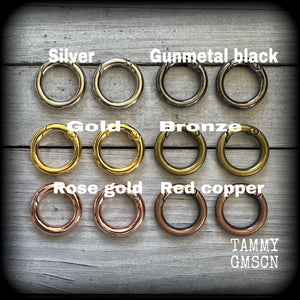 DIY snap rings for tunnel earrings