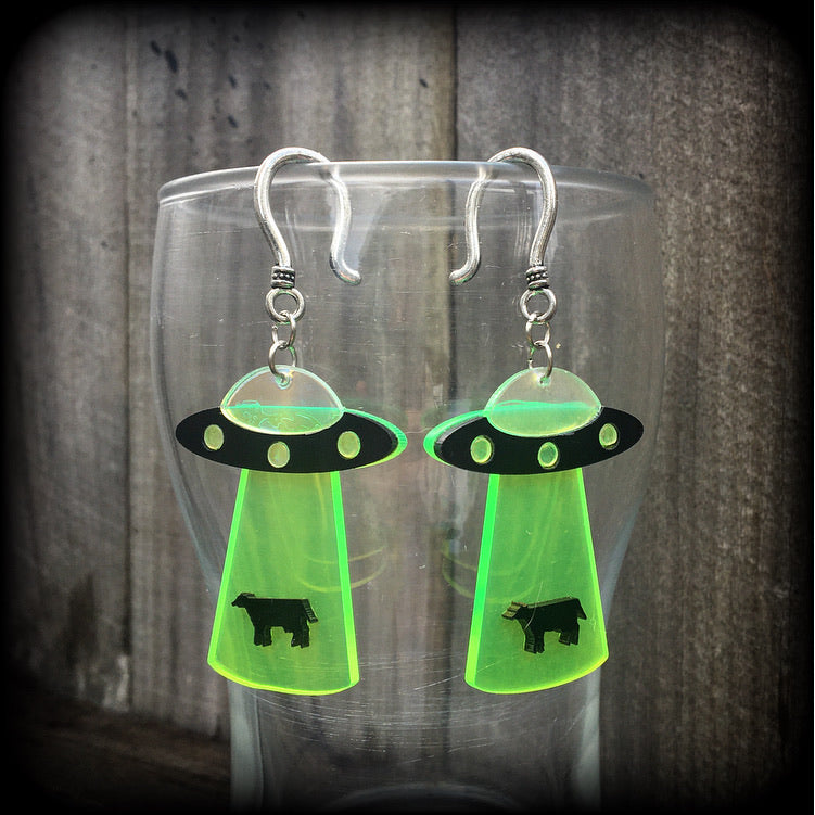 Alien abduction earrings 