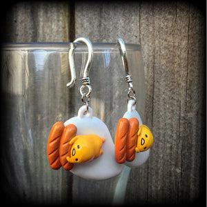 Gudetama earrings