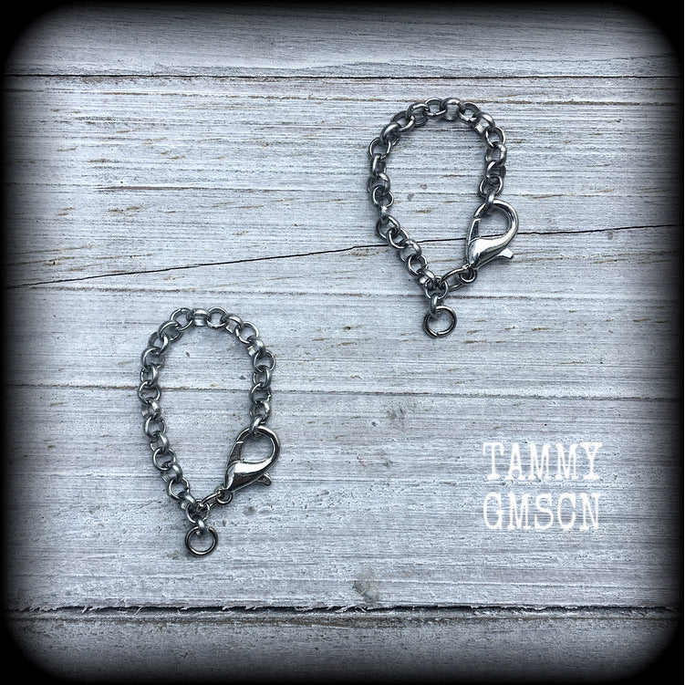 DIY chain for 4 gauge 5mm Tunnel earrings