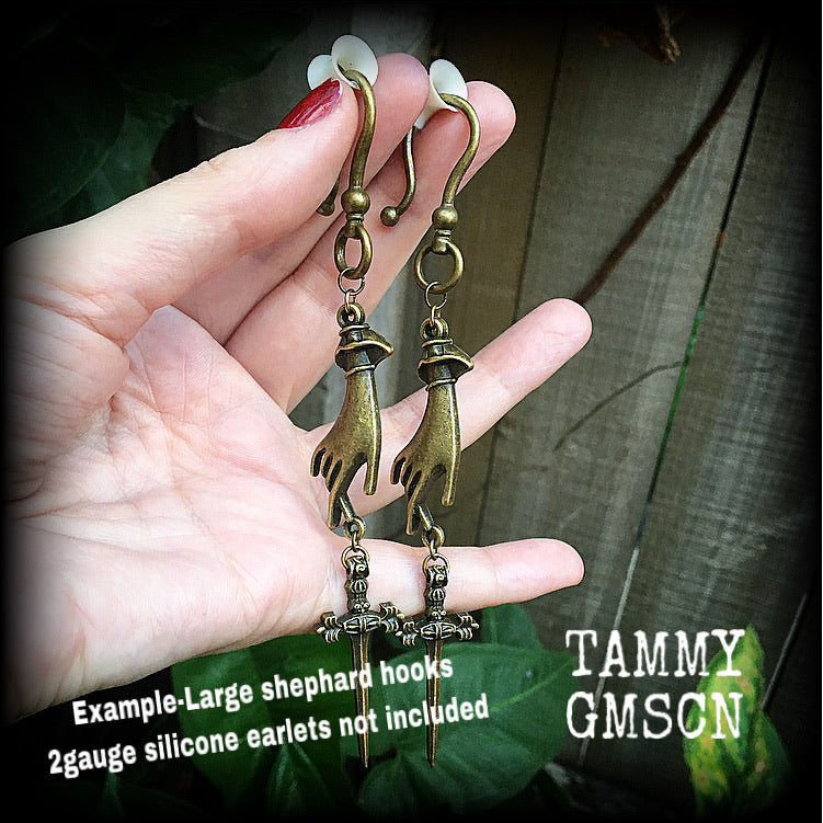 Ace of Swords earrings-Tarot earrings-Occult jewelry