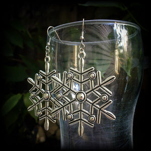 Snowflake earrings-Christmas earrings