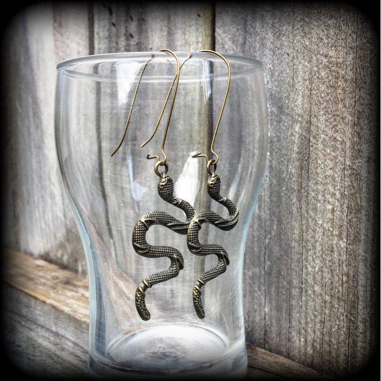 Damballah earrings-Serpent earrings-Snake earrings