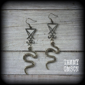 Lilith earrings-Sigil of Lucifer earrings