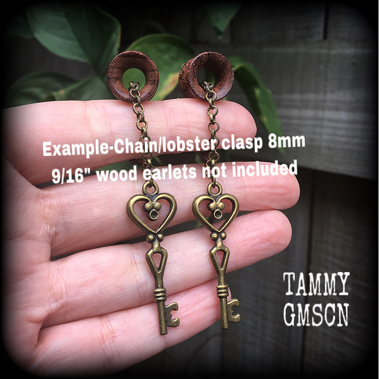 Steampunk key earrings-Industrial earrings